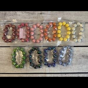 Garold C Miller Stretch Beaded Bracelets Rainbow Iridescent Friend Collection